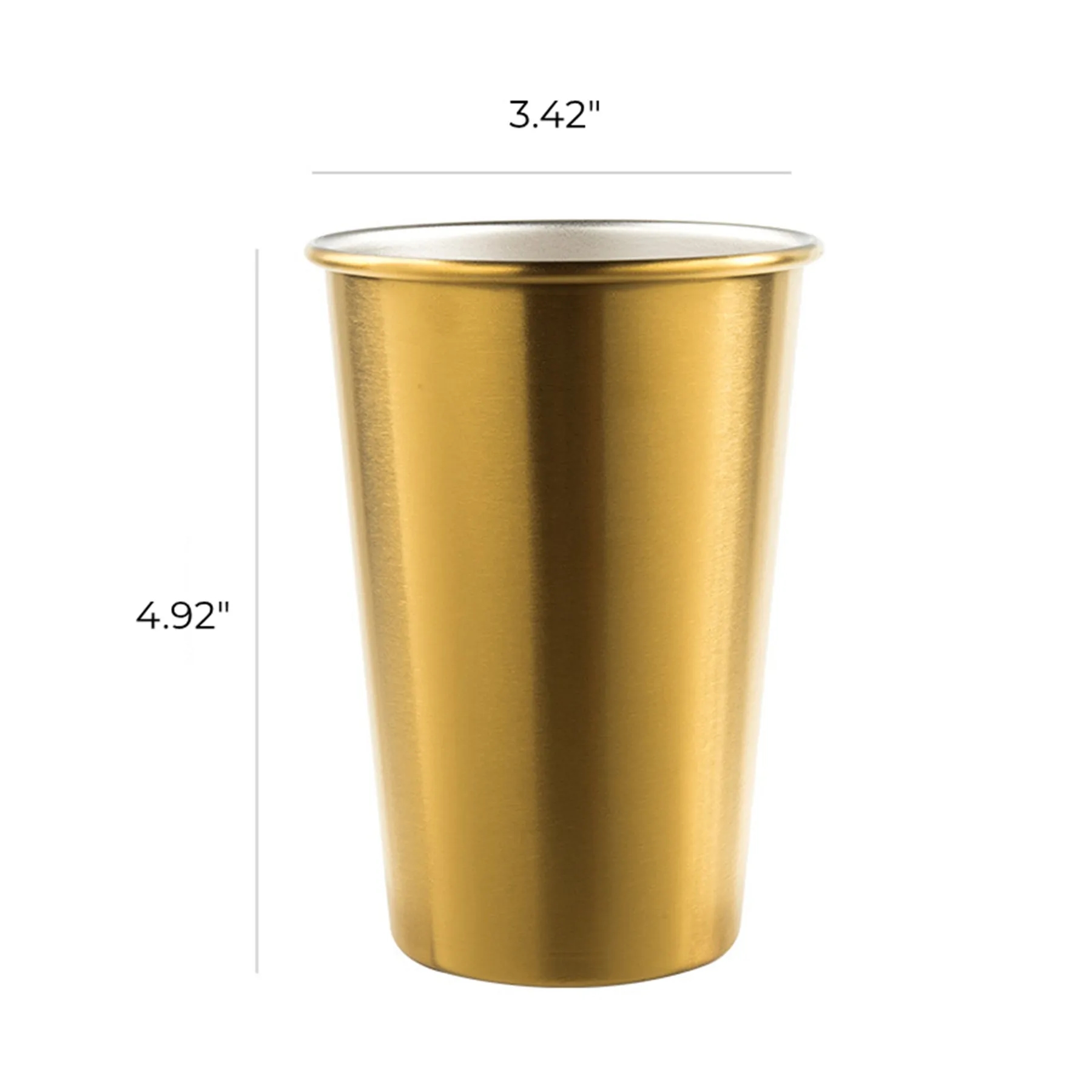 16oz Stainless Steel Beer Pint Cup 2