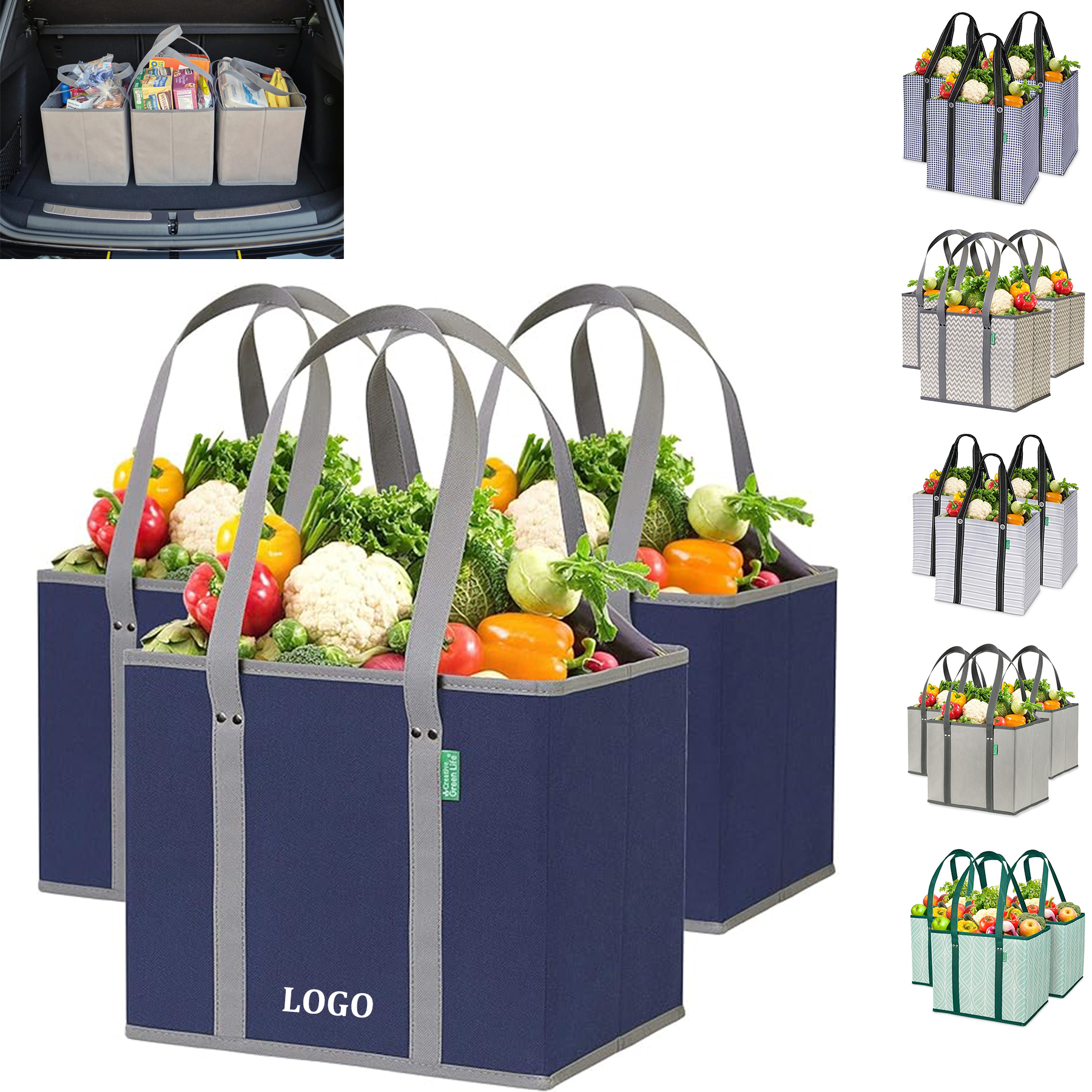 Large Reusable Shopping Bags, custom tote bag with logo imprint 10