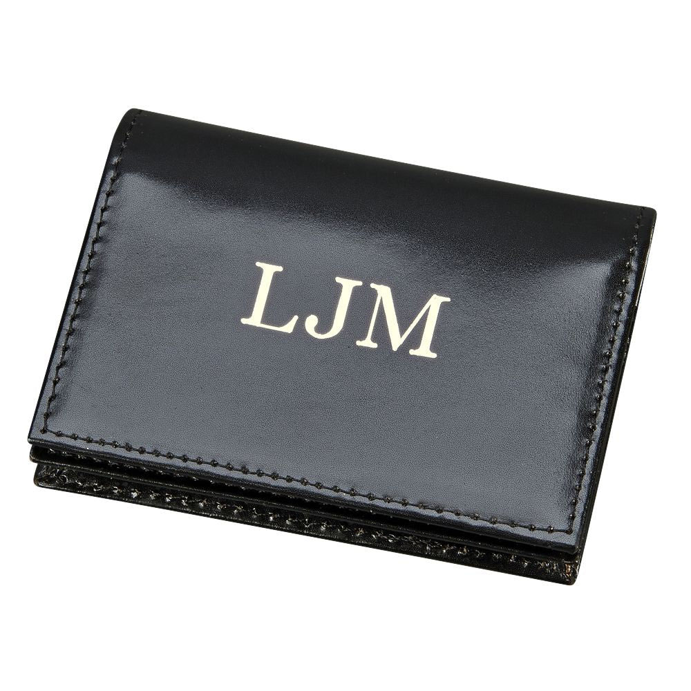 BLACK LEATHER EXPANDING CARD CASE AND MONEY HOLDER 2