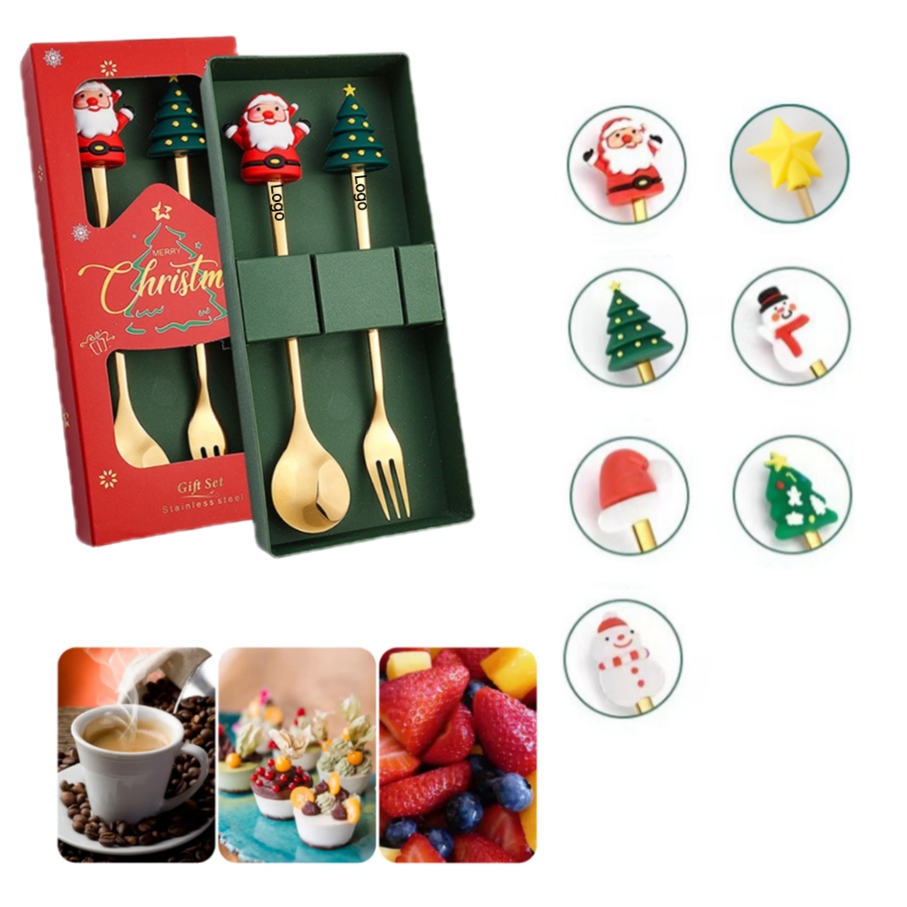 Christmas Dessert Spoon & Fork (2 pcs) 2
