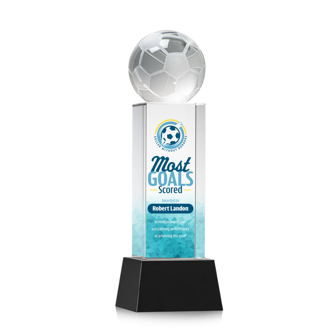 Soccer Ball VividPrint™ Award on Belcroft - Black 14