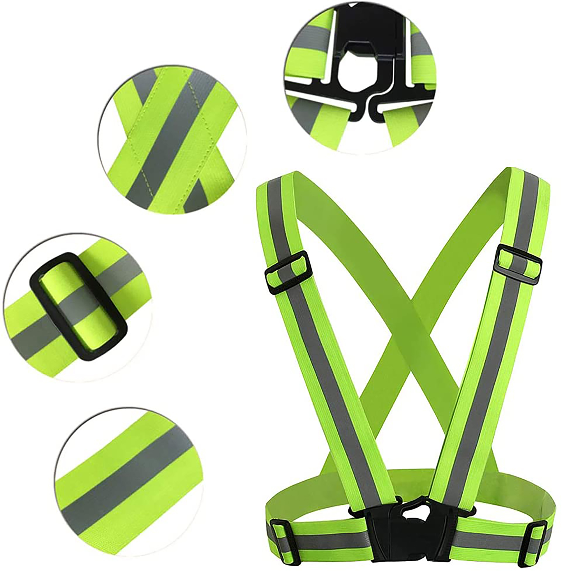 Adjustable High-Visibility Reflective Safety Vest 7