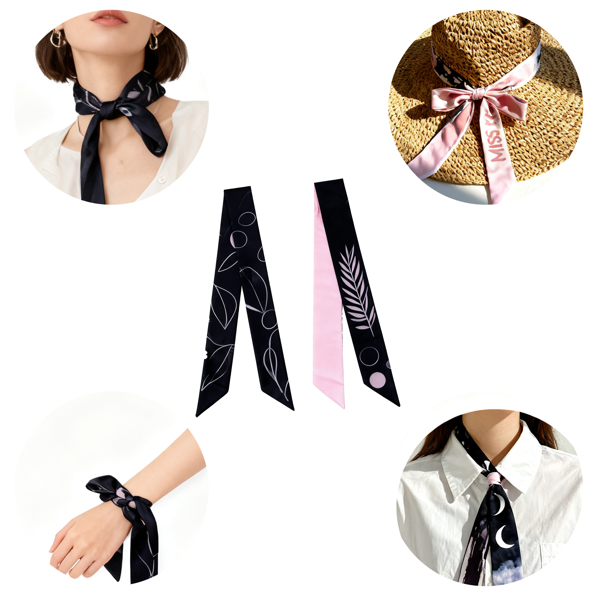 Customized Logo Ribbon Headband 4