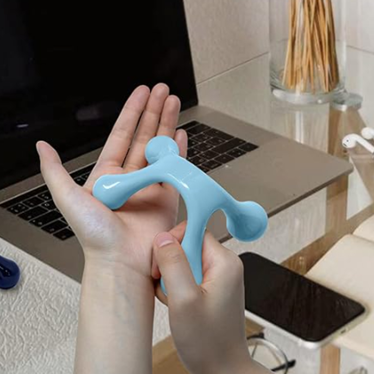 Tri-Point Handheld Massage Tool for Stress Relief 1