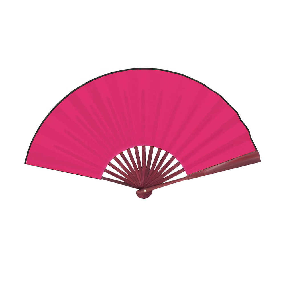 Traditional Bamboo Hand Fan - Premium Silky Fabric 9