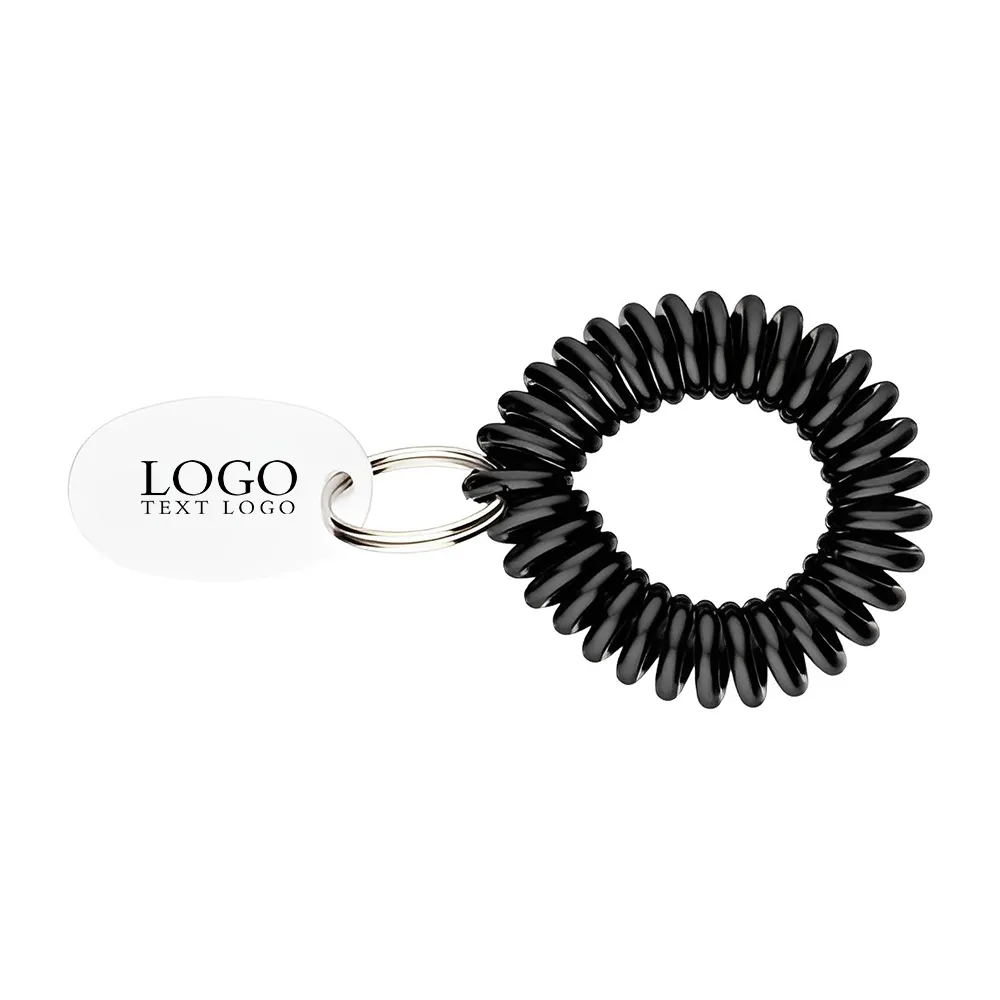Custom EVA Bracelet Wrist Coil With Tag Keyring, custom athletic wear with logo imprint 4