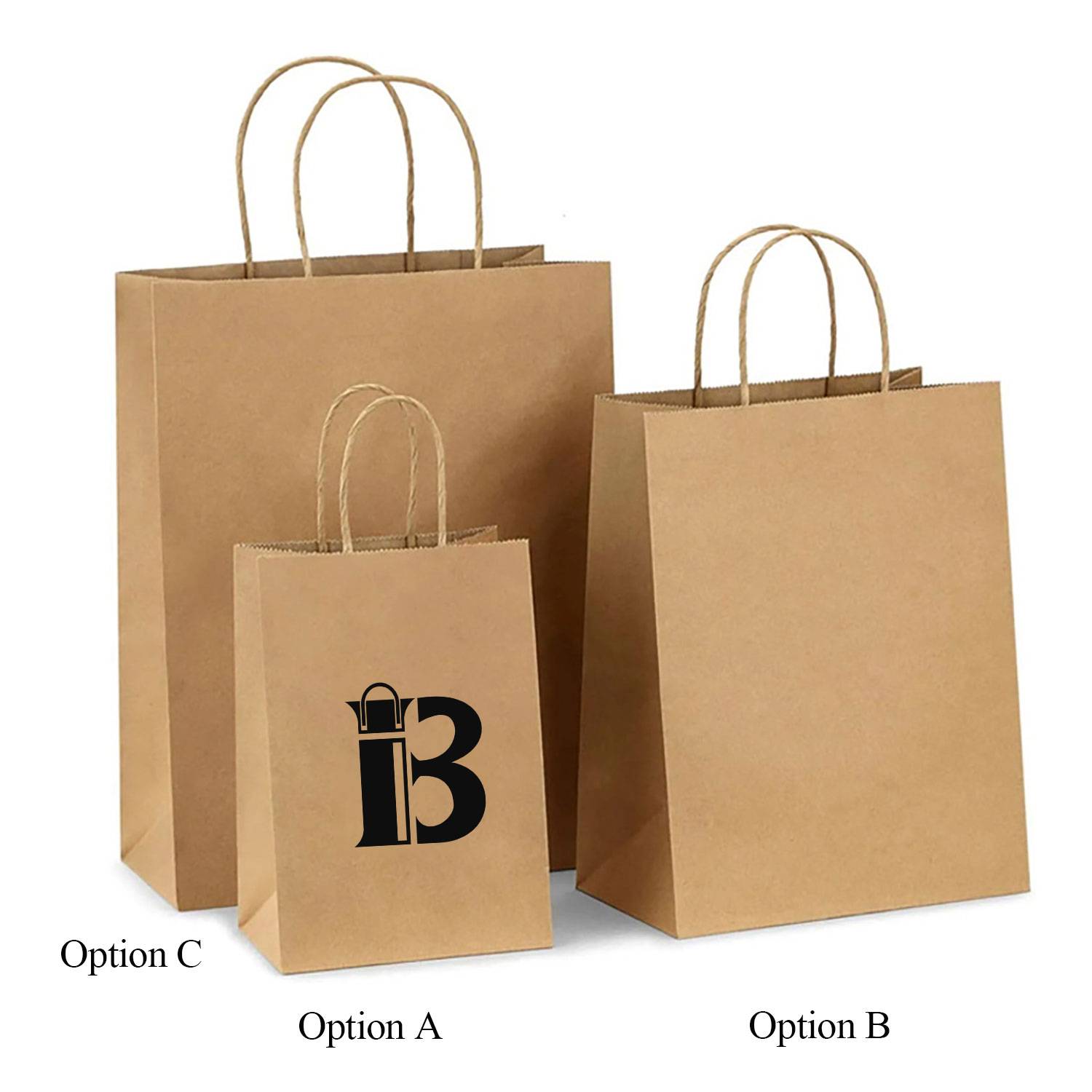 Kraft paper bags in natural color 2