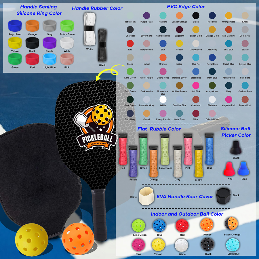 Wooden Pickleball Set w/ SBR Racket Cover Bag 2