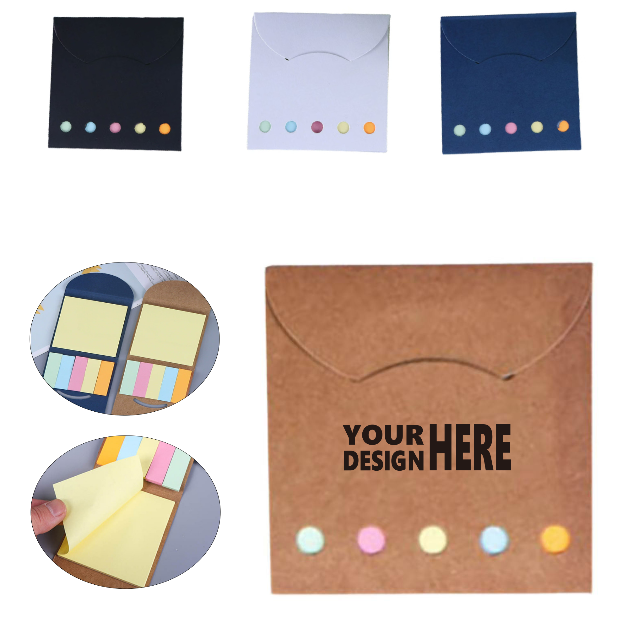 Kraft-Wrapped Colorful Note Pads 2