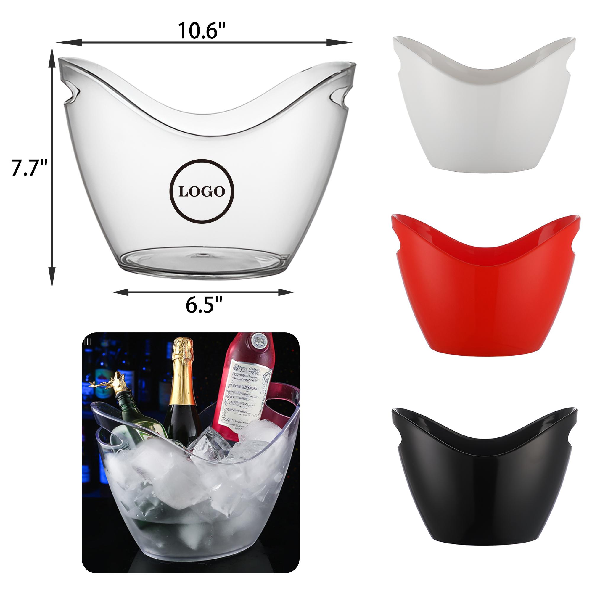 Versatile 4L Plastic Beer Ice Bucket 1