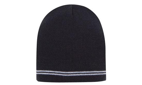 Skull Acrylic Beanie - Toque with Stripes 4