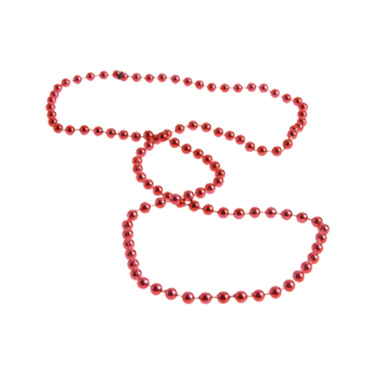 Metallic Bead Necklaces - Red, custom team spirit item with logo imprint 2
