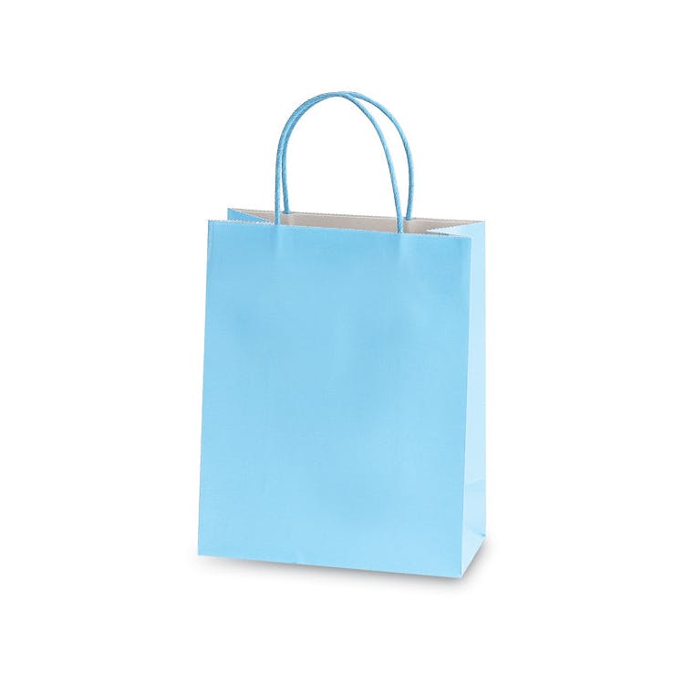 Narrow Medium Gift Bags - Pastel Blue 5.25" x 8.375" x 3.25" 2