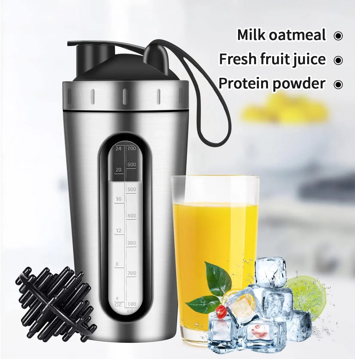 Stainless Steel Protein Shaker Bottle 5