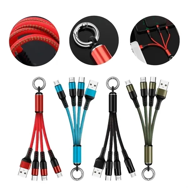 3-In-1 Portable Cable Key Ring 3