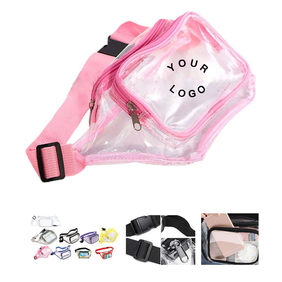 Clear PVC Waist Bag with Spacious Compartments 2