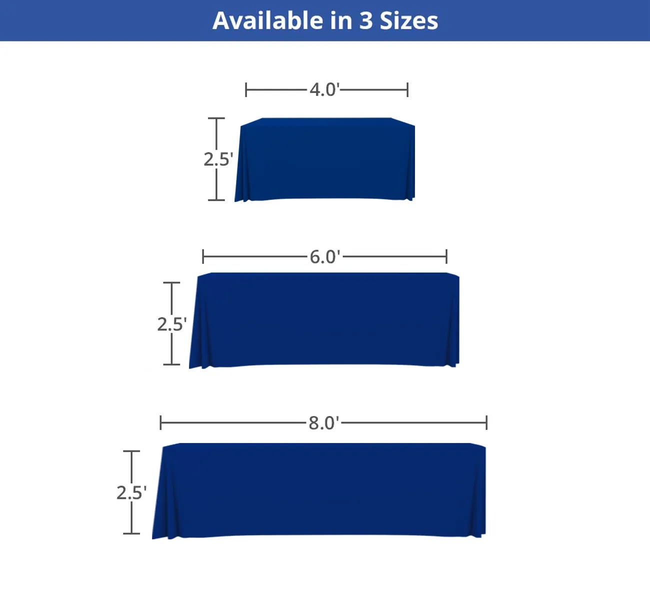 Pleated Table Cover (6' x 2.5') 3