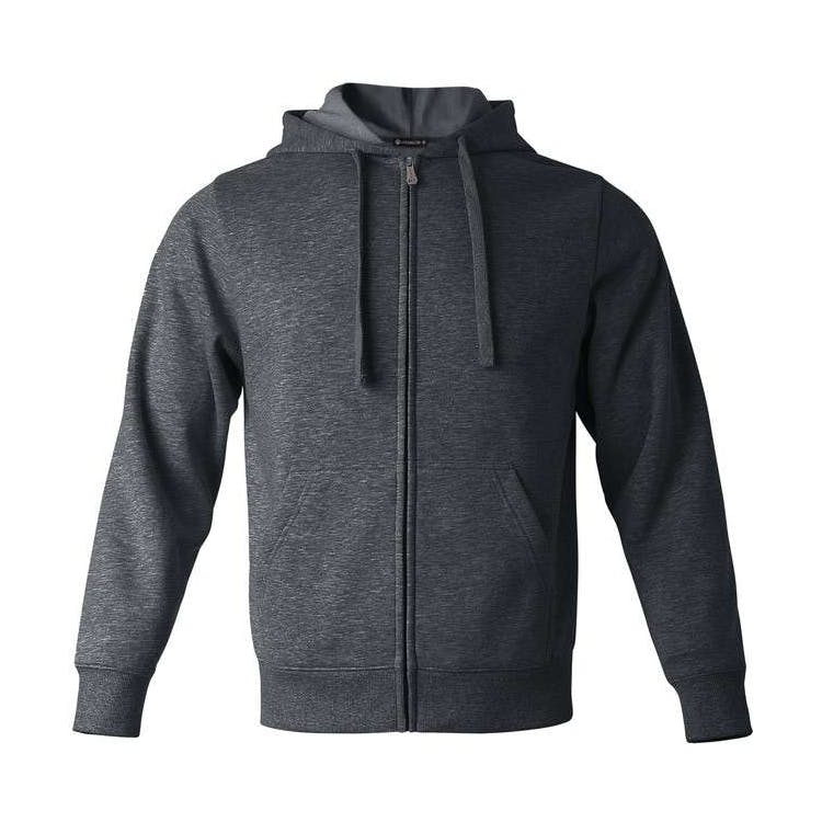 Fleece Full Zip Hoodies - Size 2XL Dk Gray, custom hoodie or sweatshirt with logo imprint 2