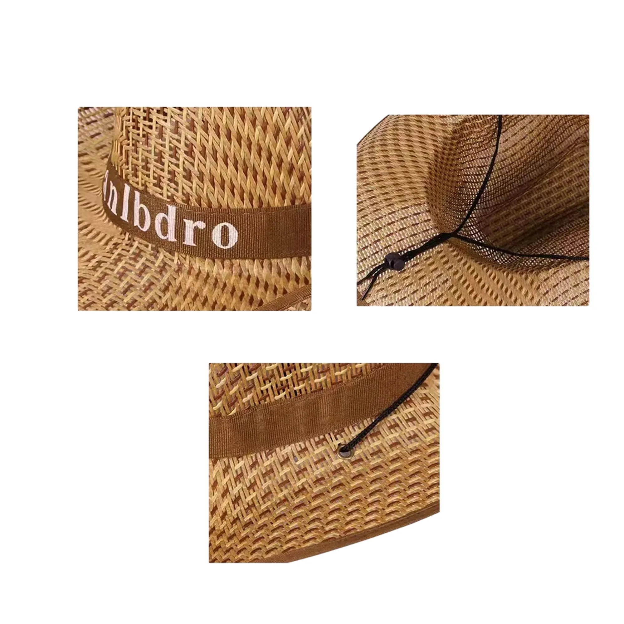 With Customizable Band Straw Cowboy Hat 3