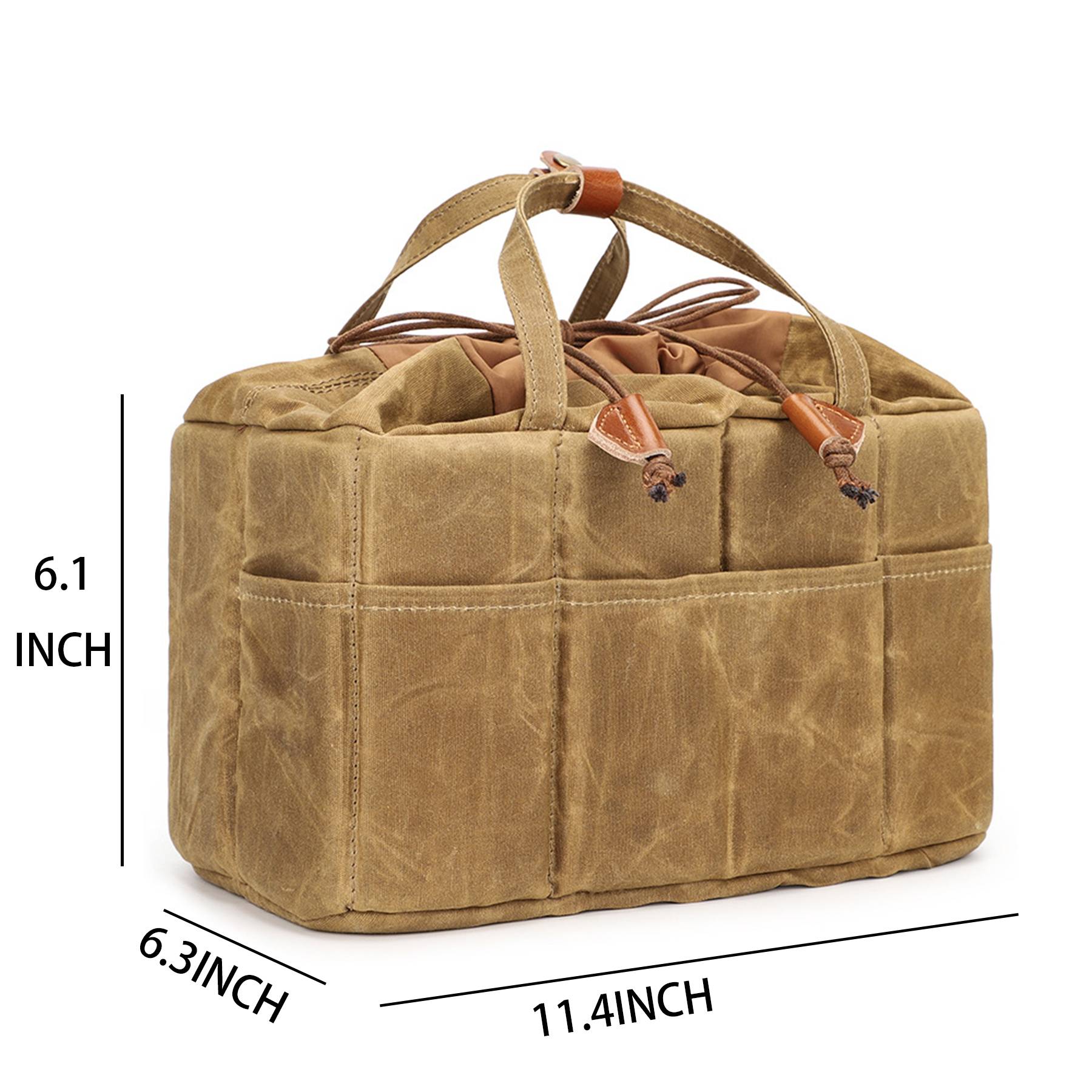 Canvas drawstring electronic accessories storage duffel bag 8