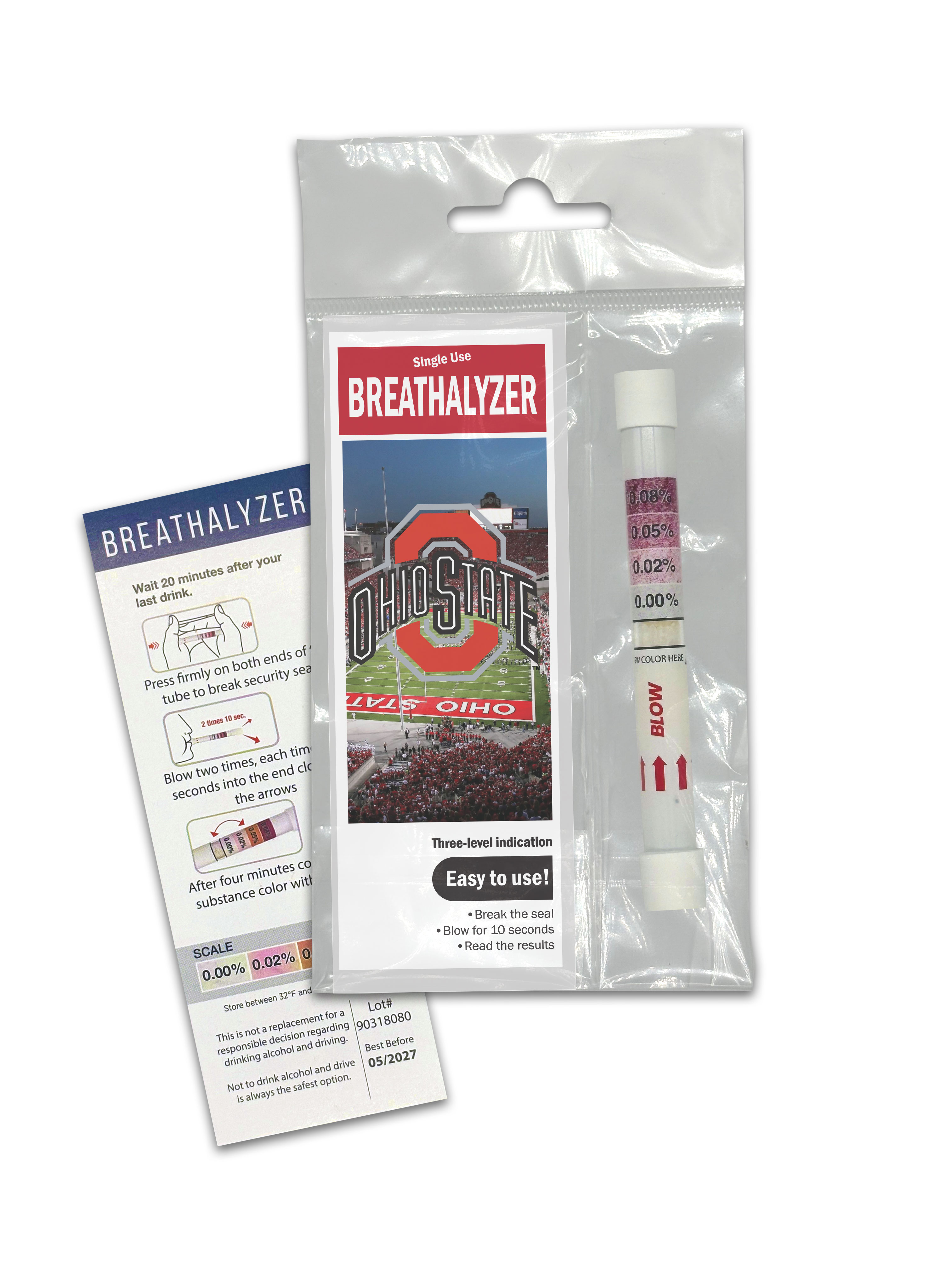Single-Use Breathalyzer with Custom Printed Insert 4