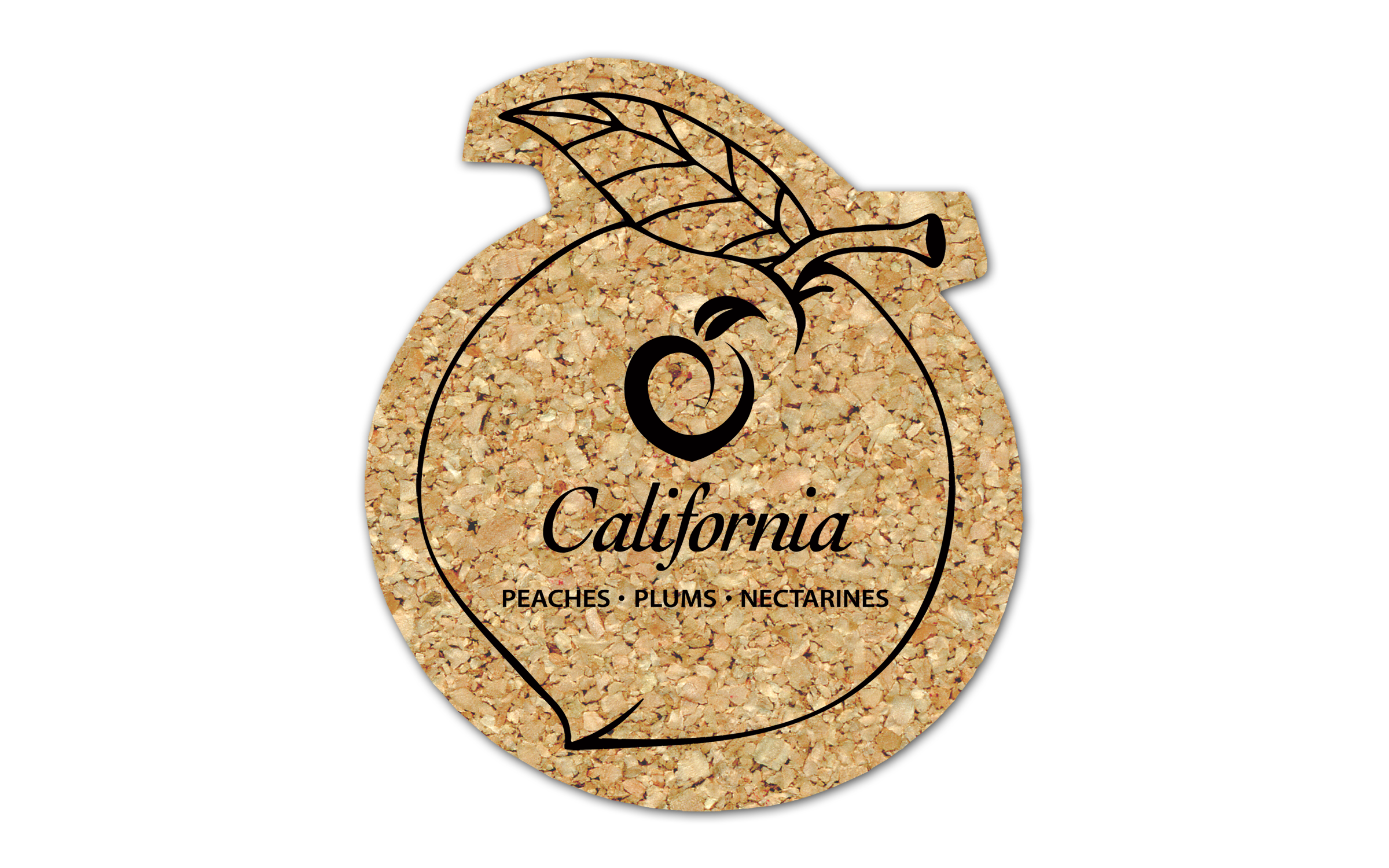 Peach Cork Coaster 4PC 3