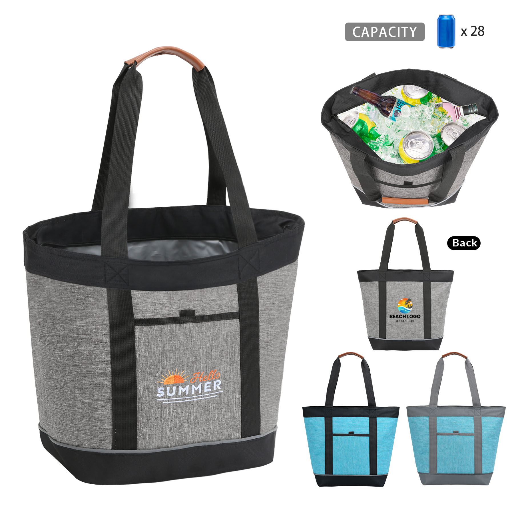 28 Can Insulated Soft Cooler Beach Tote 11