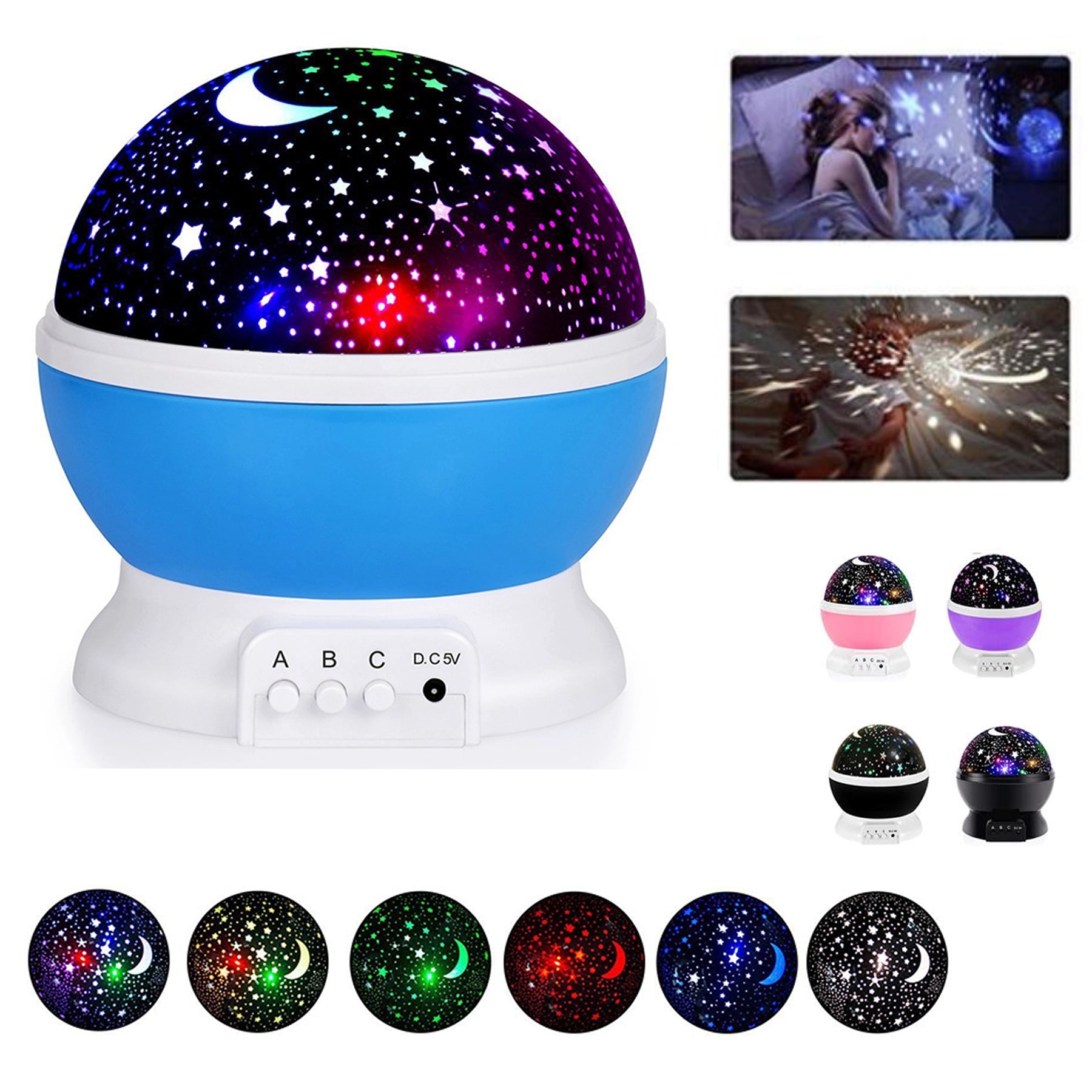 Night Light Moon Star Projector 1