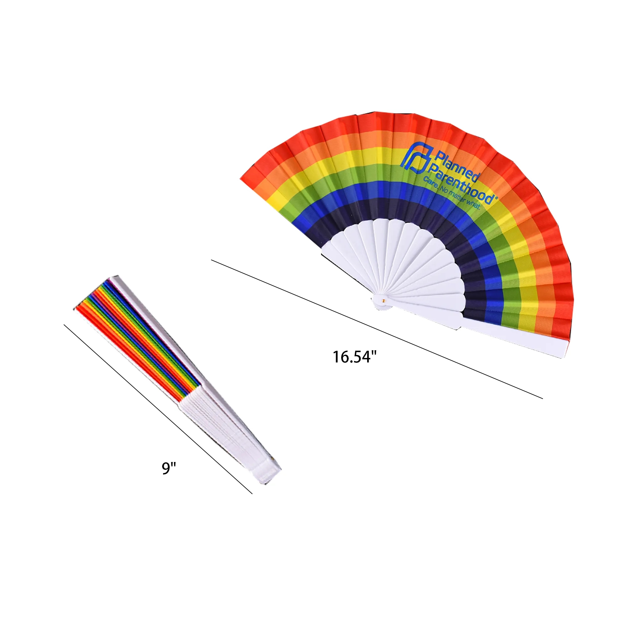 Folding Rainbow Hand Fan 3