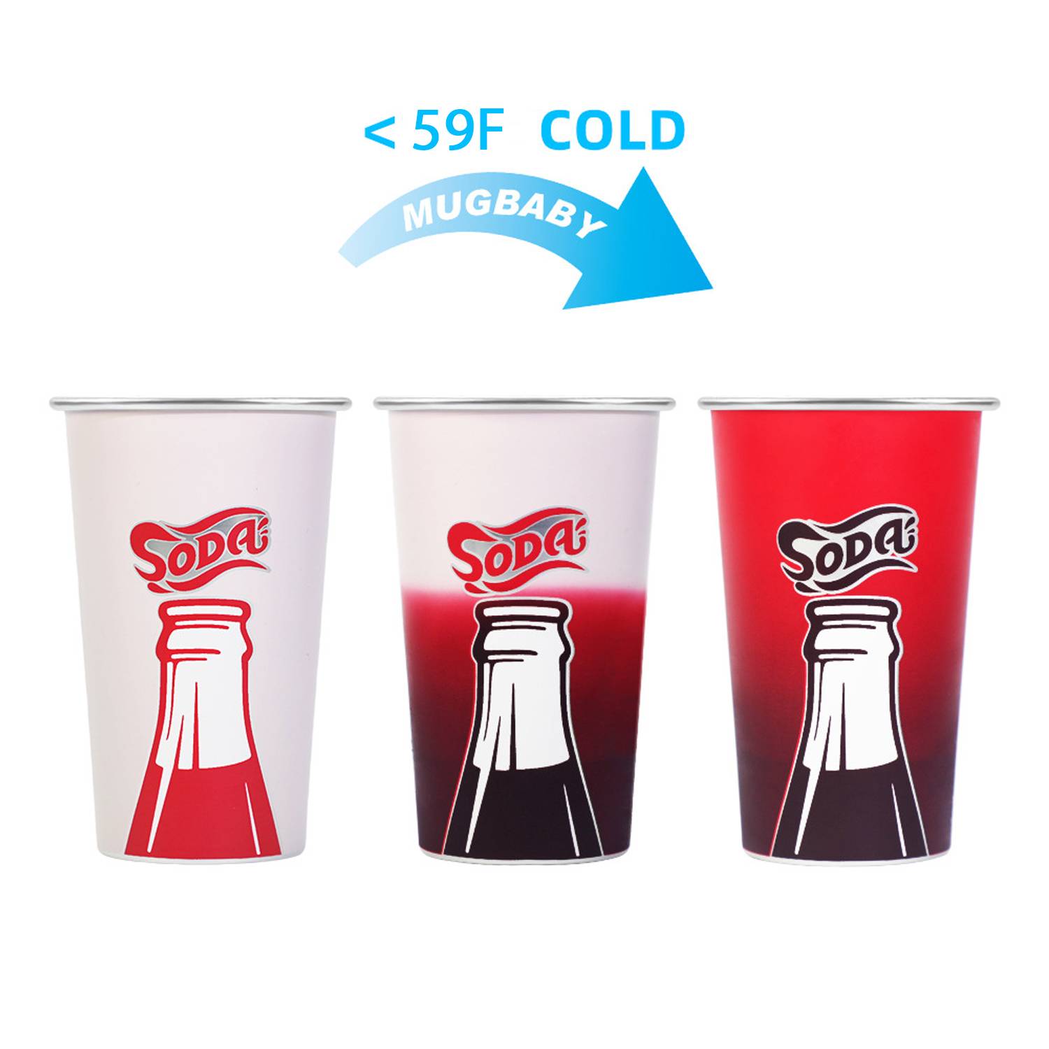 15oz Color-Changing Aluminum Cup for Cold Drinks & Beer 1