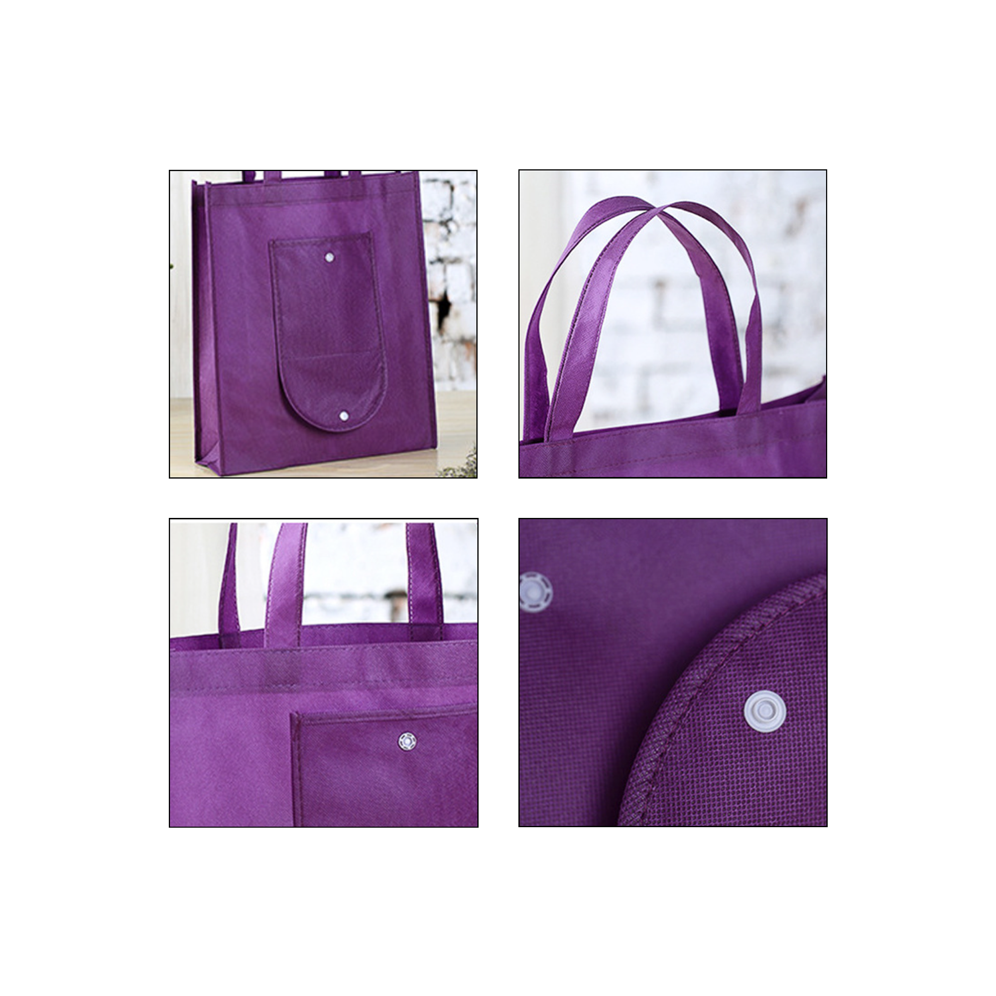Portable Non Woven Handles Tote Reusable Bags Giveaways 1