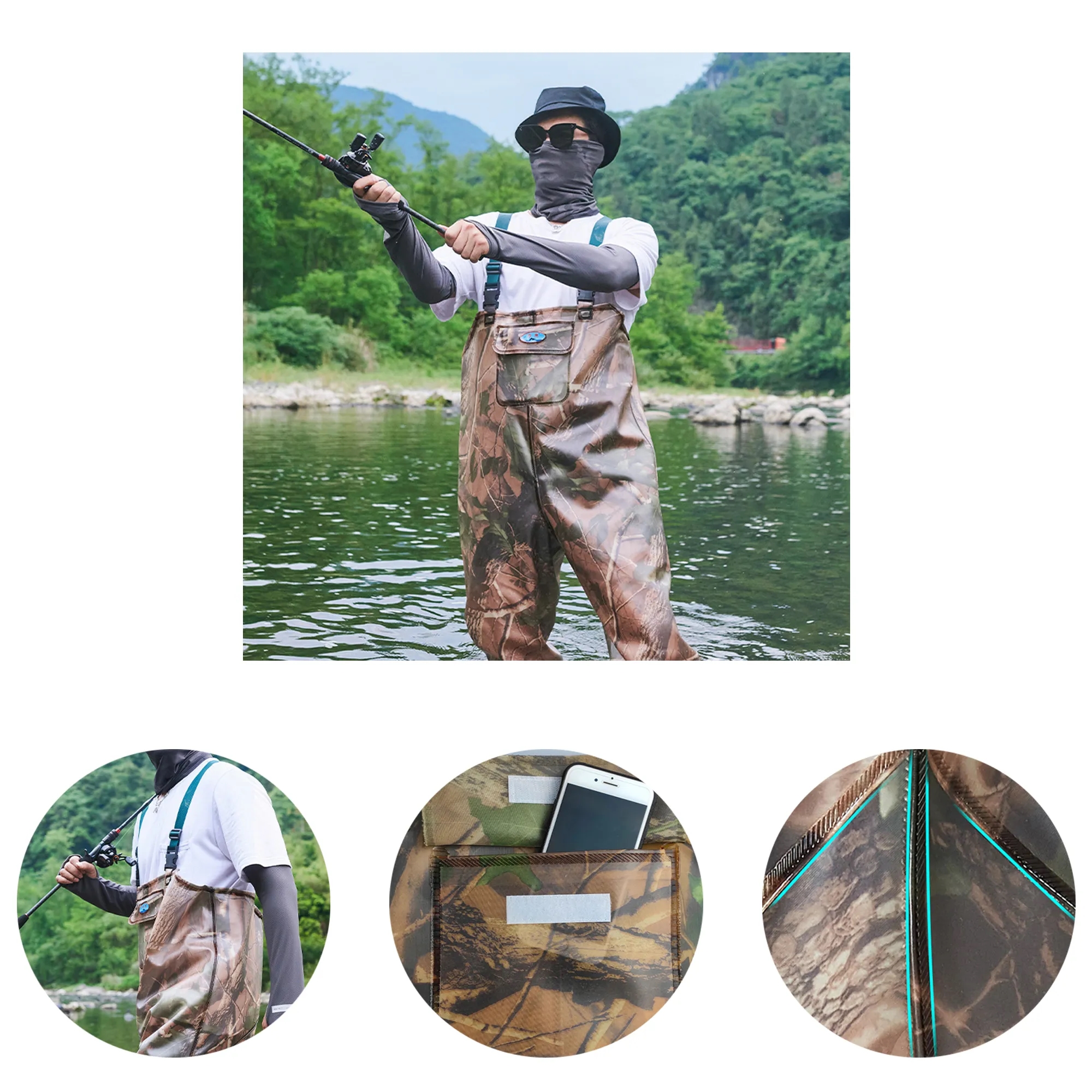 Half-Body One-Piece Waders For Fishing And Catching