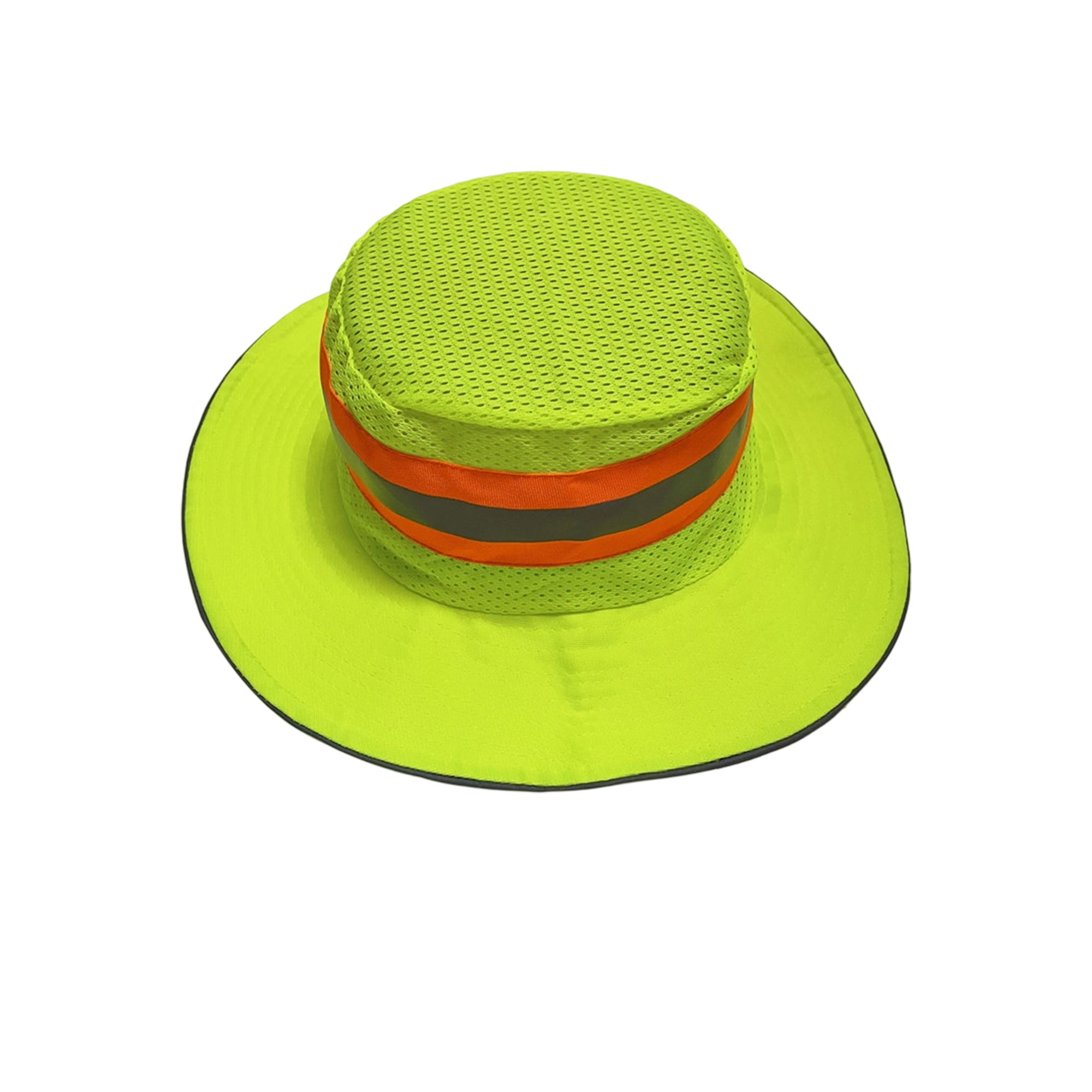 Polyester Mesh Safety Sun Hat with Reflective Trim and Neck Flap 2
