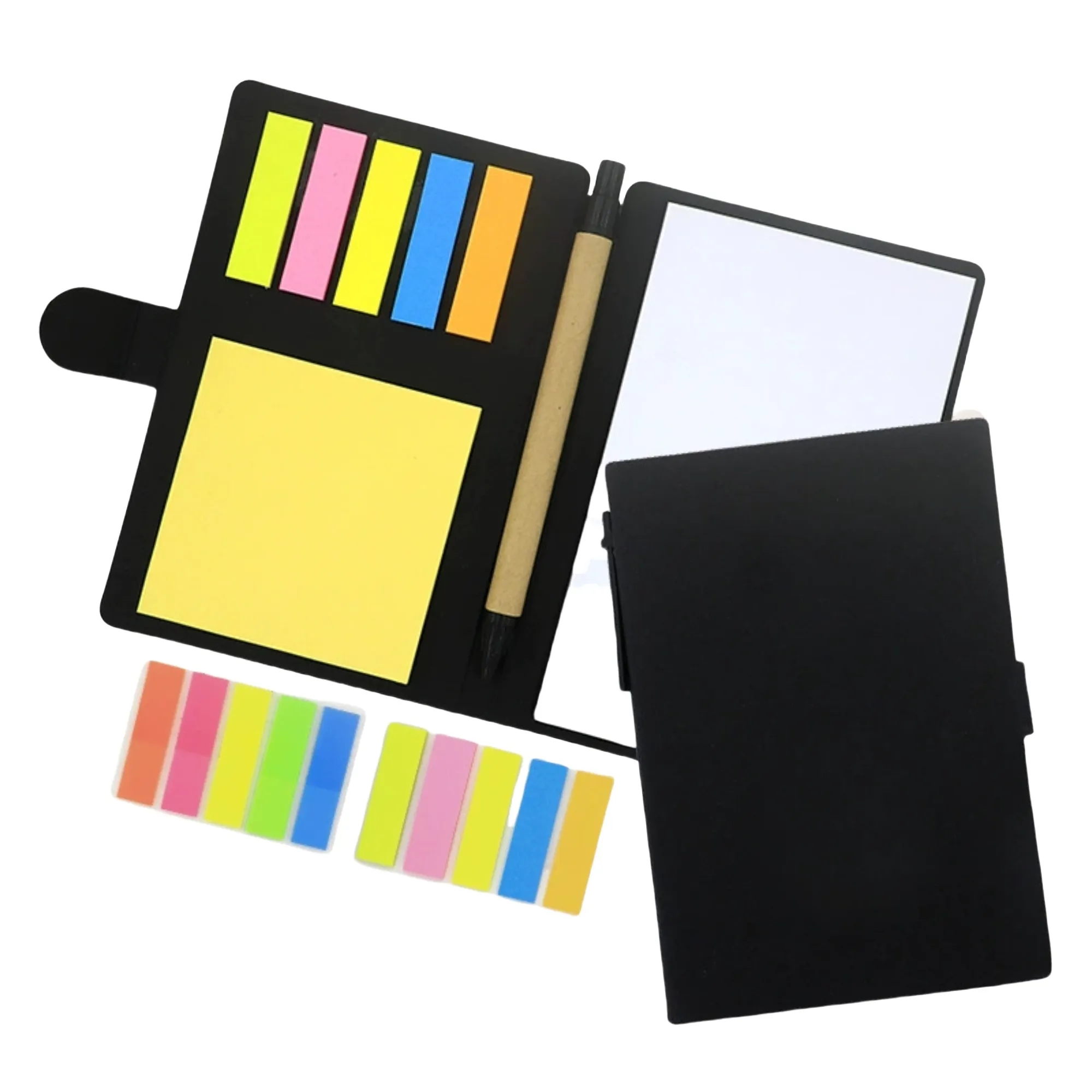 Kraft Paper Notebook With Pen And Colored Labels 8