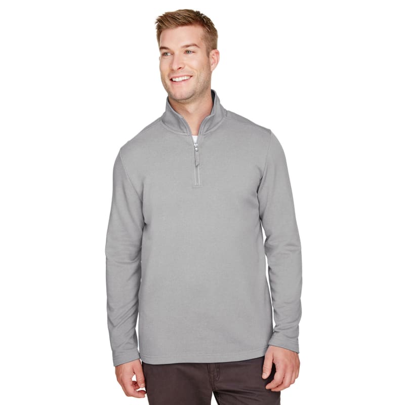 UltraClub Men's Coastal Pique Fleece Quarter-Zip 14