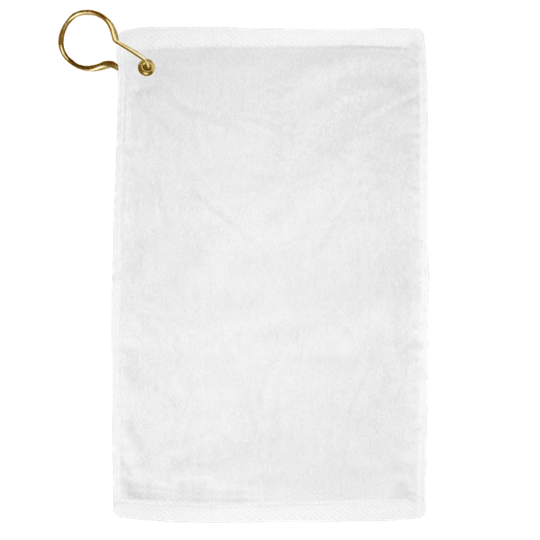 Turkish Signature Midweight White Golf Towel 16