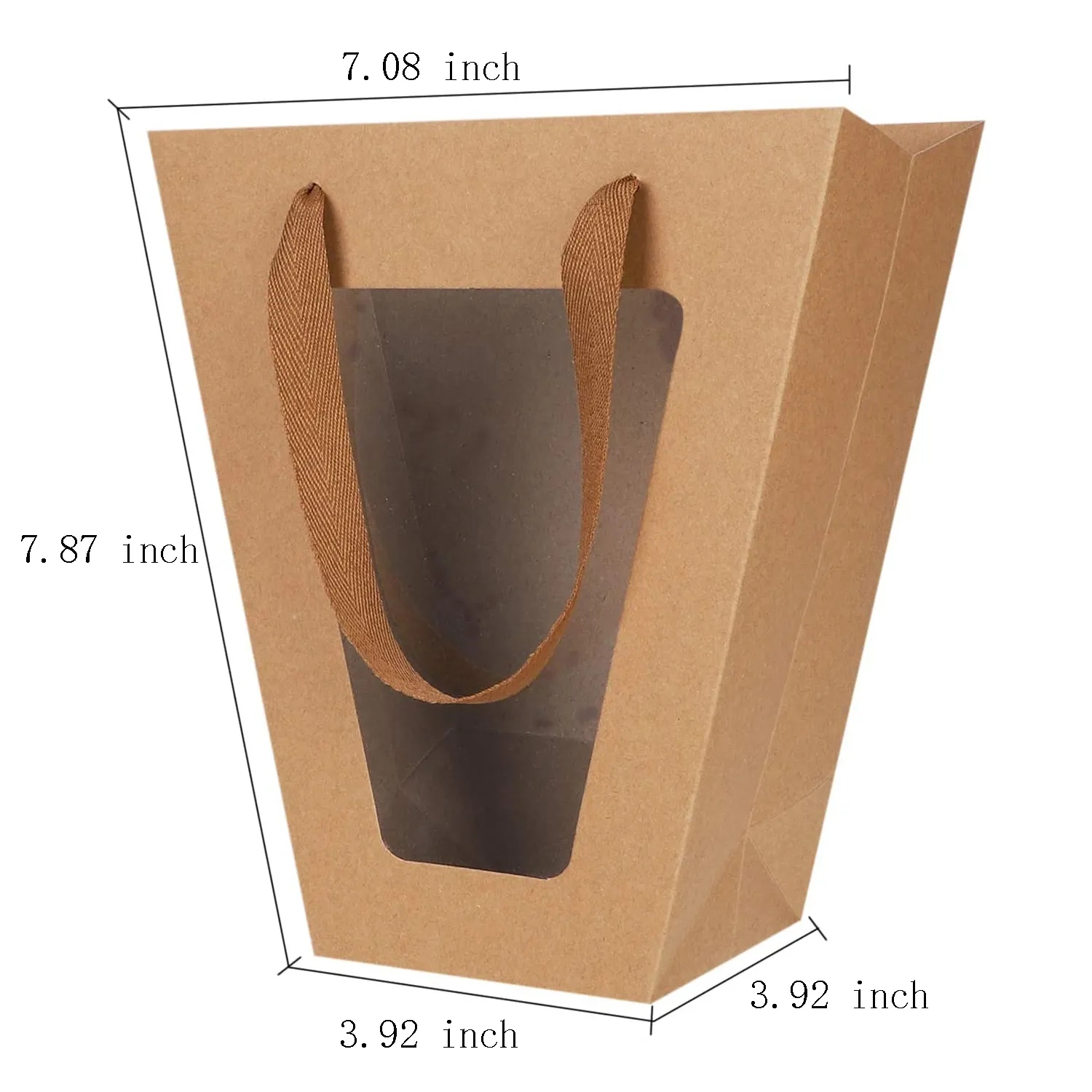 Flower Bouquet Gift Bags with Transparent Window 2