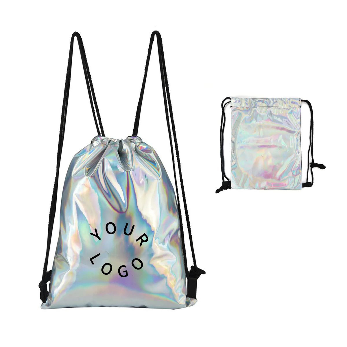 Durable PU Drawstring Backpack for School or Sports Gear 2