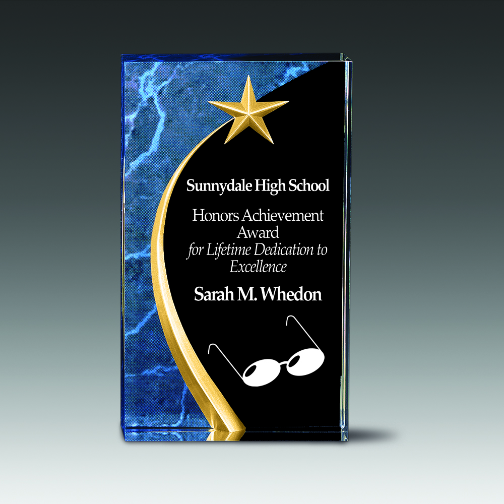 Carved Star Award (4"x7"x1") 2