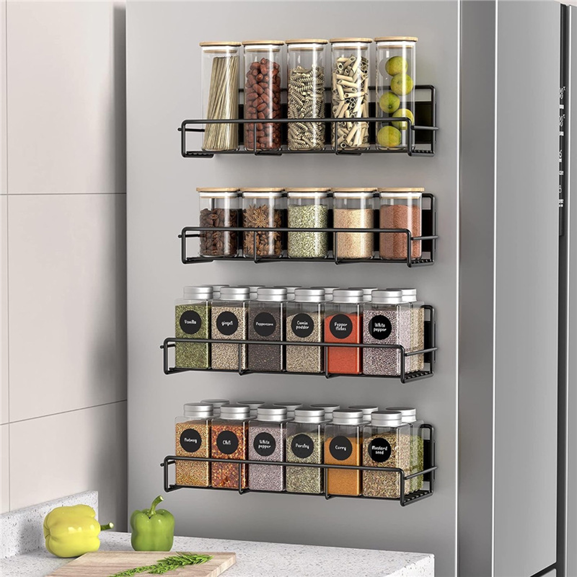 Multi-Functional Drill-Free Refrigerator Storage Rack 1