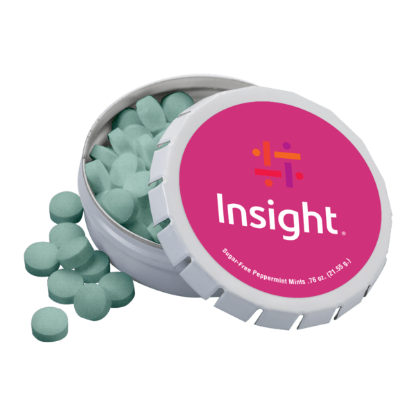 2 1/8" Large Round Push Tin with Mints 29