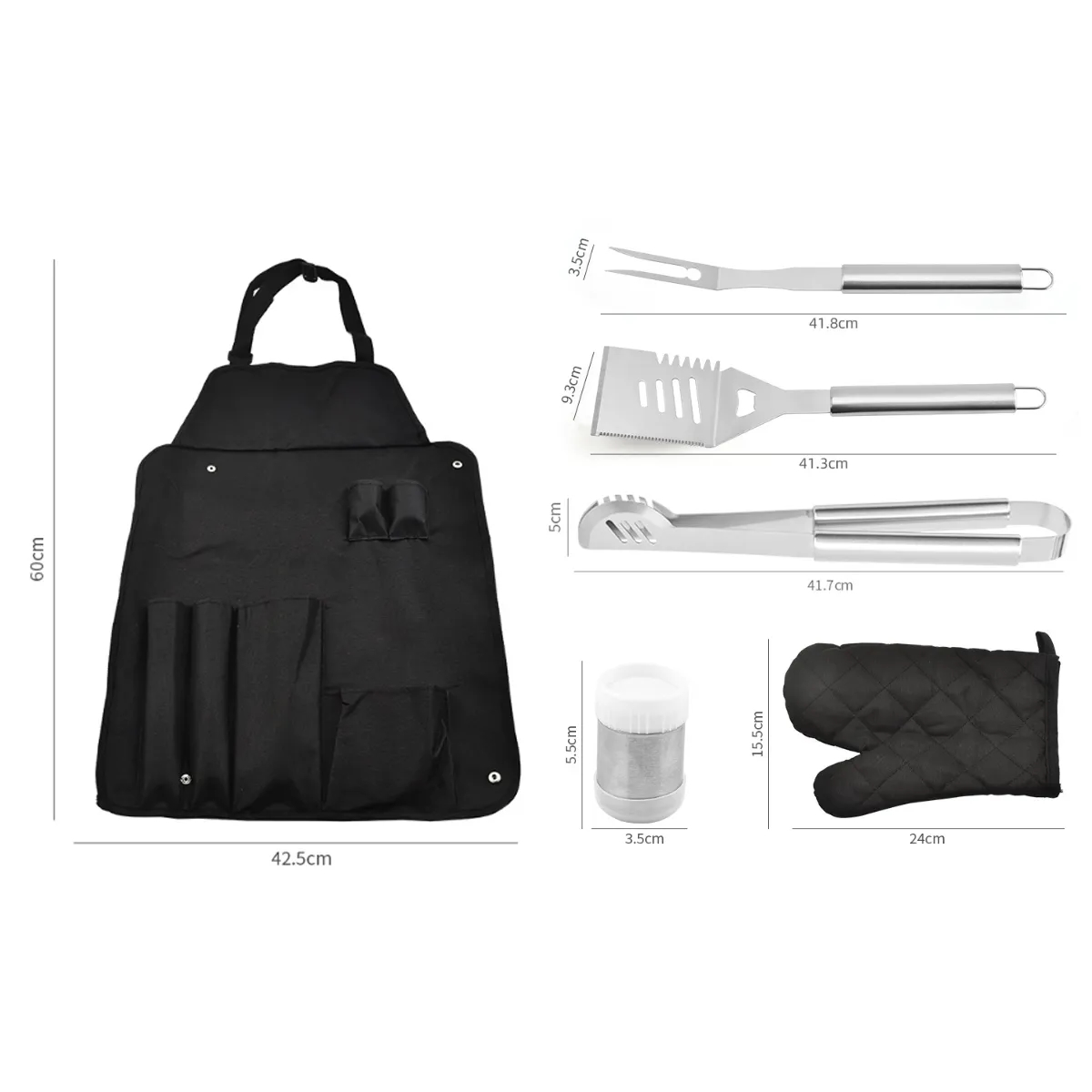 6-Piece BBQ Grill Tool Apron Set Custom logo 3
