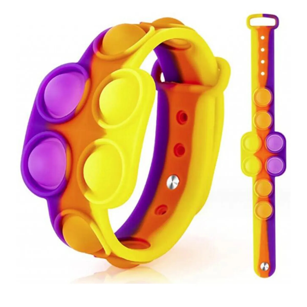 Stress Relief Wristband Finger Press Silicone Bracelets Toy 7