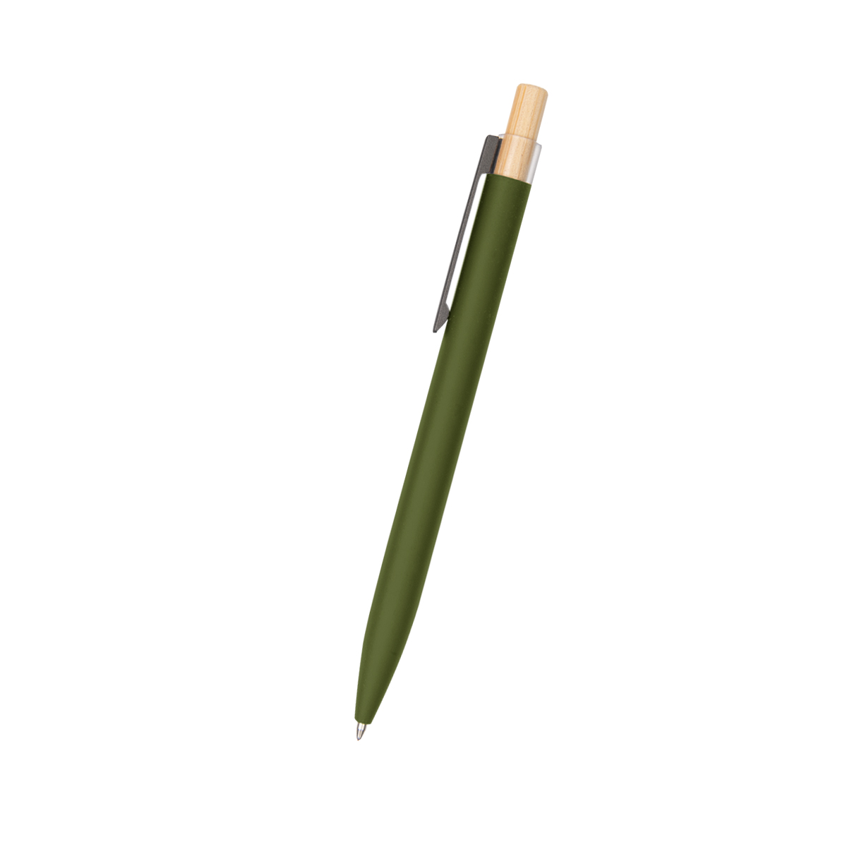 Recycled Aluminum Pen With Bamboo Plunger 17