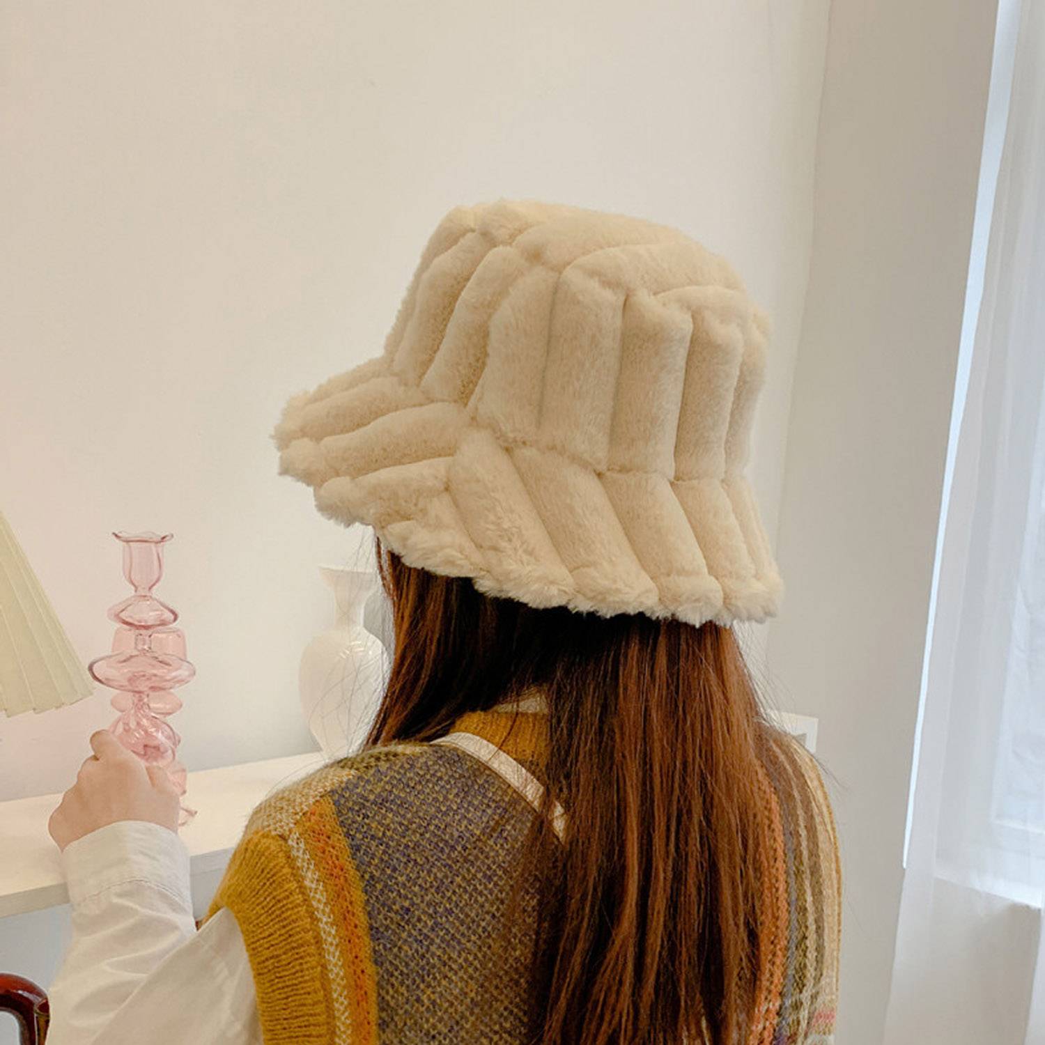 Autumn And Winter Fashionable Anti Rabbit Fur Fisherman Hat 4