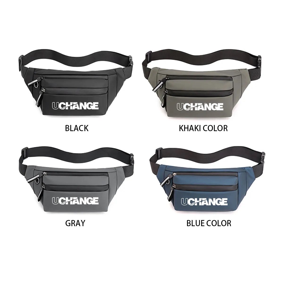 Zippered Crossbody Waist Pack With Multiple Pockets 3