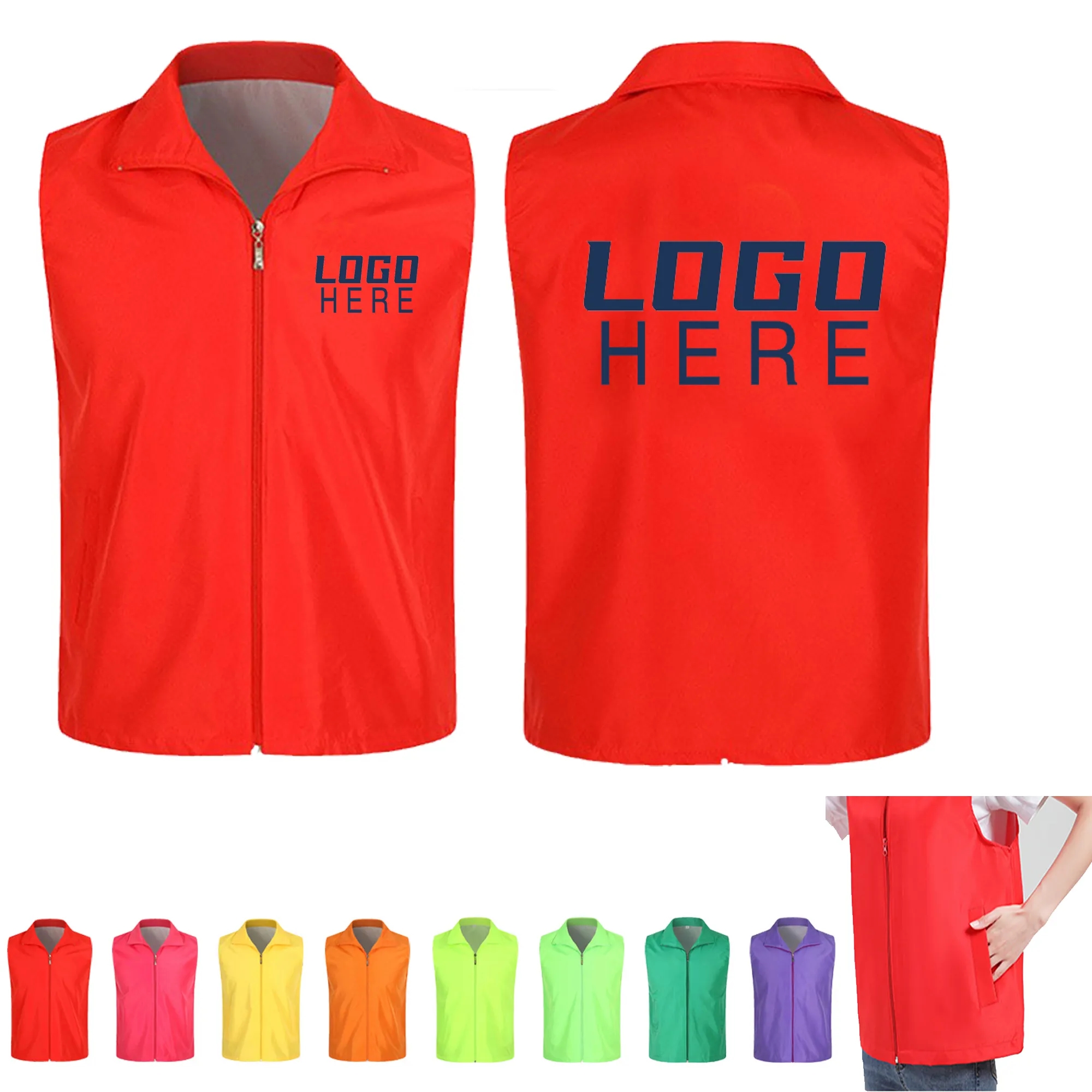 Unisex Volunteer Vest With Front And Back Imprint 2
