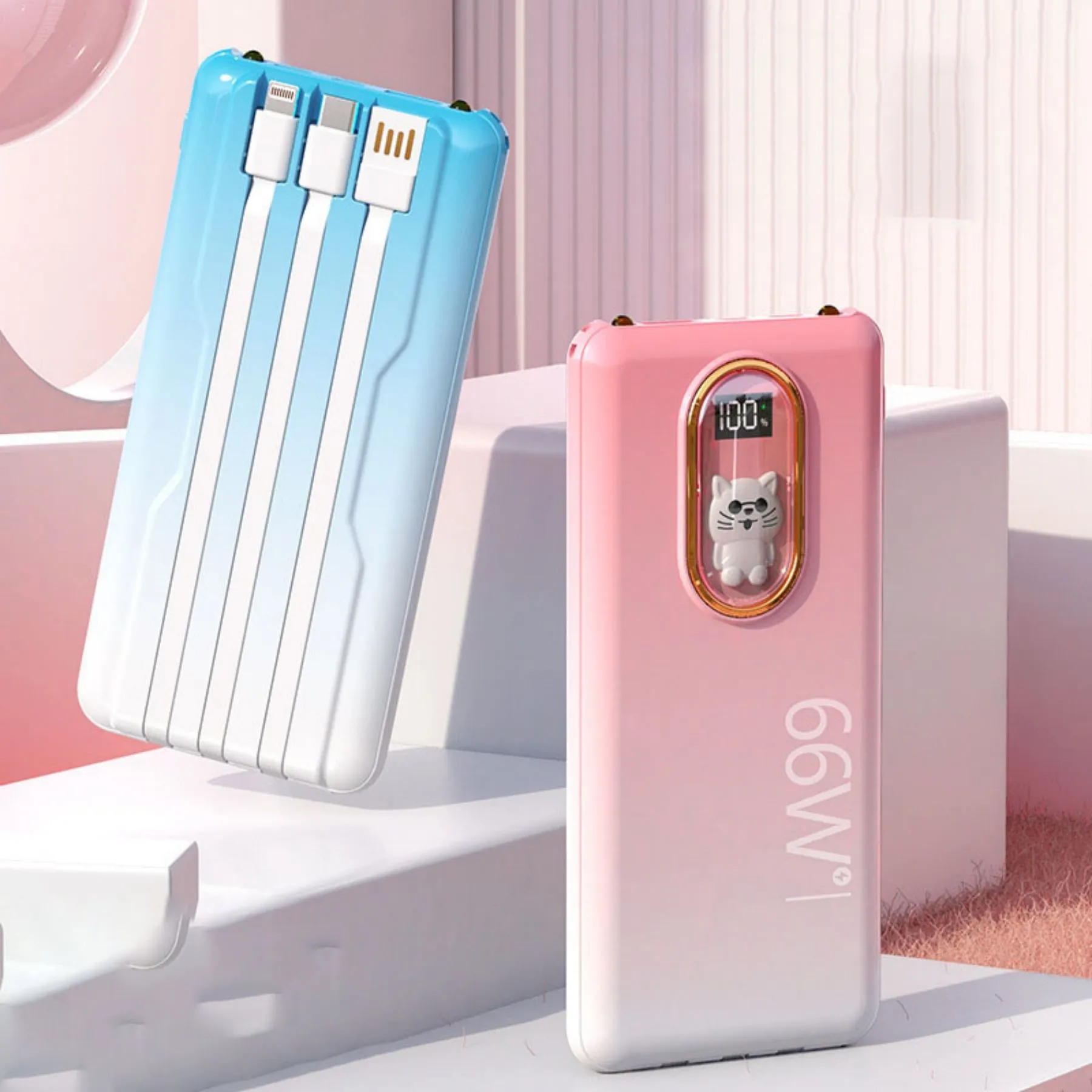 Portable Power Bank With LED Light 2