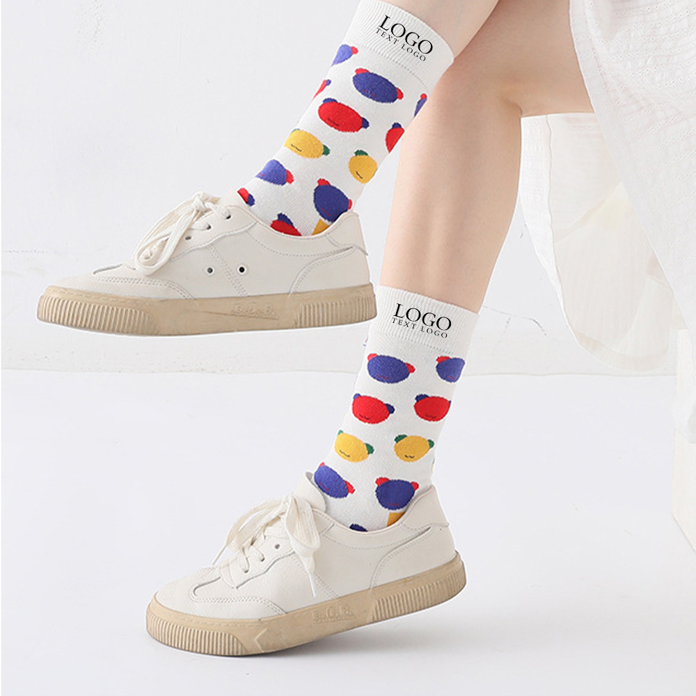 Custom Heat Transfer Bear Head Pattern Dress Socks 5