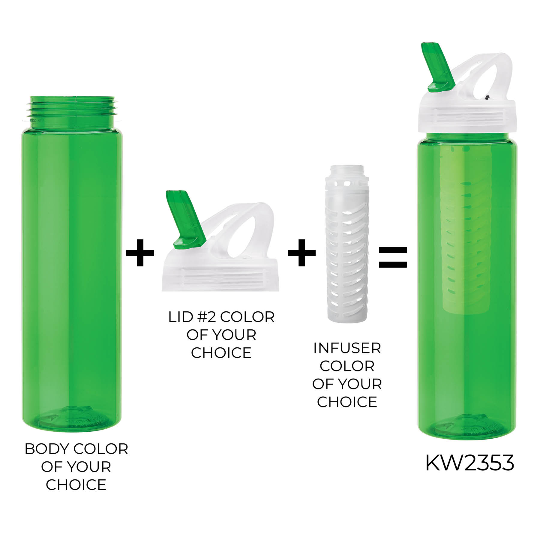 Newport 25 oz. PET Bottle with Flip Spout & Infuser 3